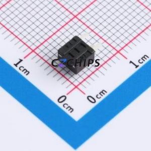 TSC08-CBW1EH3.5 Tactile Switch Through hole-3P,4.5x4.5mm Switch Single Pole Single Throw Round Button 1.8N Right Angle Insert - Product Image 2