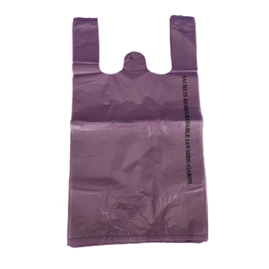 Sacs à T-shirts en HDPE transparent décoratifs personnalisés avec impression cuivre, recyclables, taille et couleur personnalisées pour l'emballage en supermarché - Product Image 4