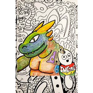 Adorno de Resina Inspirado en Cómics de IW Comics, Accesorio Decorativo para el Hogar con Diseño Reptiliano Art Deco, Ideal para Decoración de Pasillos - Product Image 1