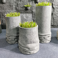 Pot Bunga Fiberglass Ramah Lingkungan, Tahan Lama, Ukuran Besar, Gaya Kontemporer, Dekoratif, Untuk Penggunaan di Lantai, Rumah & Taman
