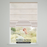 Tamaño personalizado varios tipos de colores filtrado de luz cortinas romanas inalámbricas para ventanas