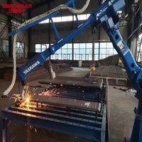 Brazo de robot YASKAWA flexible y de bajo precio con máquina de soldadura RD500S y soplete de soldadura Mig para un potente robot de soldadura por arco