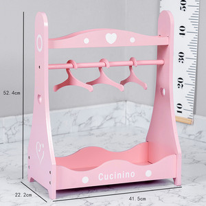 Casa de juegos de madera para niños, juego de simulación de colgador de <span class=keywords><strong>armario</strong></span>, herramienta de maquillaje para niñas, conjunto de combinación, <span class=keywords><strong>juguetes</strong></span> educativos para edades tempranas - Product Image 6