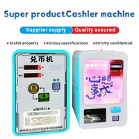 Qianmei DBJ-001-7 Distributeur de pièces de monnaie et de billets de banque en acier inoxydable, style économique, 110/220V, prise universelle, 1 jeu