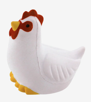 Balles anti-stress personnalisées en forme de poulet, impression de logo promotionnel, cadeaux publicitaires, fournitures de bureau