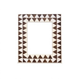 Cadre photo géométrique de luxe en os incrusté, fait main, support photo décoratif pour maison moderne, chambre, bureau et usage premium - Product Image 1