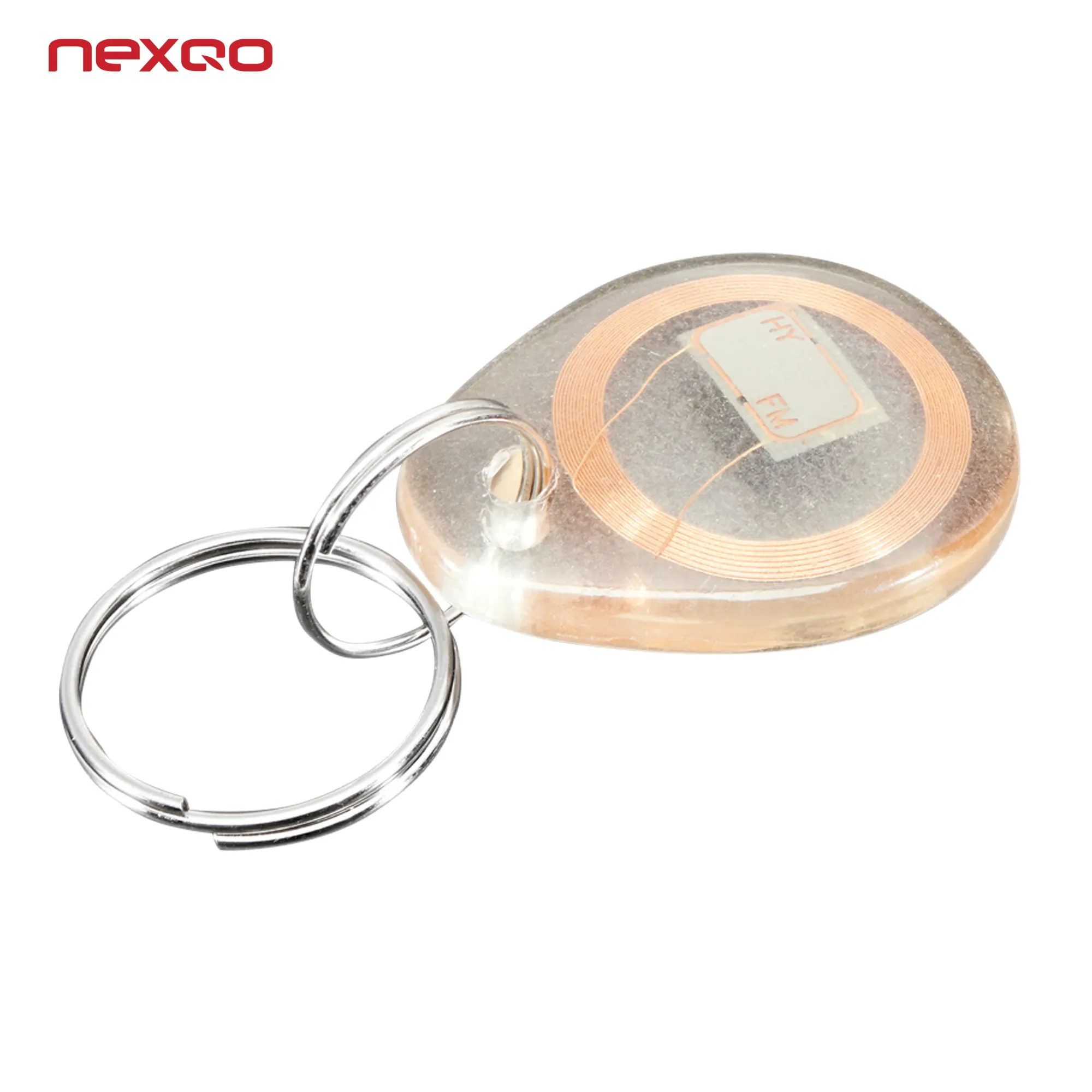 125Khz Lf EM4305 T5577/13.56Mhz Hf F08 Rfid Tag Herschrijfbare Keyfob Met Sleutelhanger