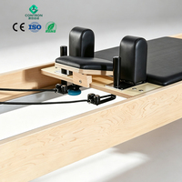 Reformer Pilates en bois d'érable certifié CE ISO, équipement professionnel de qualité commerciale pour studio de yoga, lit en bois dur durable