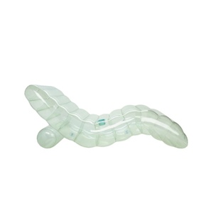 Chaise longue gonflable transparente en PVC avec porte-gobelet, 70*45 pouces, 6 points de connexion pour la relaxation et l'ambiance estivale - Product Image 2