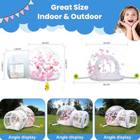 Usine En Gros Personnalisé Pvc Extérieur Blanc Dôme Saut Maison Transparent Bouncer Gonflable Bulle Maison avec Toboggan