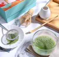 Bol à matcha en verre de style japonais fait main de 400 ml avec bec verseur, personnalisable, pour la cérémonie du thé vert matcha de style japonais