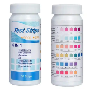 Bandes de <span class=keywords><strong>test</strong></span> OEM 6 en 1 Bandes de réactif précises pour piscine à eau chaude 6 paramètres - Product Image 2