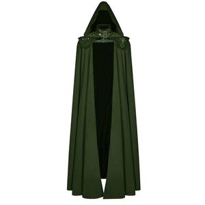 Capa medieval con capucha, capa gótica larga, gabardina para Halloween, disfraz de diablo, bruja, muerte - Product Image 3