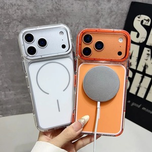 Étui magnétique transparent à double tonalité de luxe pour <span class=keywords><strong>iPhone</strong></span> 17 Pro Max Air 16 Plus 15 14 13 <span class=keywords><strong>12</strong></span> 11 pour <span class=keywords><strong>Magsafe</strong></span> <span class=keywords><strong>Coque</strong></span> arrière - Product Image 3