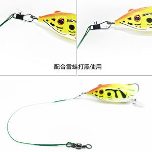 สายลวดเหล็ก Ztc030 พร้อมห่วงเกี่ยวแบบหมุนได้ สีเขียว ขนาด 10 ซม. 15 ซม. 20 ซม. 25 ซม. 30 ซม. อุปกรณ์ตกปลาทะเล สายสำรอง - Product Image 2