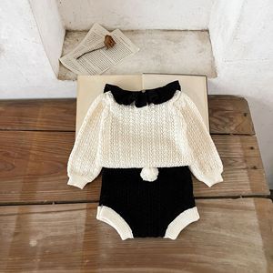 Set Maglione in Lana per Bambine 2026 con Colletto Arricciato, Outfit Morbido e Caldo per Climi Freschi, Uso Quotidiano Casual - Product Image 2