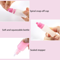 Échantillon Gratuit - Flacon compte-gouttes en plastique blanc transparent vide, sur mesure, pour solution compte-gouttes pour les yeux