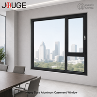 Fenêtre oscillo-battante en aluminium JOUGE haut de gamme, profilé allemand WEHAG 77S de 1,8 mm, bande thermique de 39 mm pour projets d'appartements