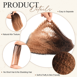 Originea Chưa Qua Chế Biến 100% Trinh Nữ Pre-Kéo Dài Afro Kinky Xoăn Số Lượng Lớn Cho Châu Phi Dreadlocks Tóc Con Người Số Lượng Lớn Bện Tóc - Product Image 3