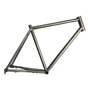 700C * 54cm perno passante supporto piatto telaio per bicicletta in ghiaia telaio per bici da strada in titanio