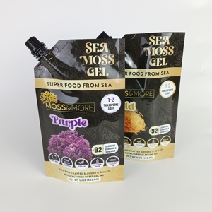 BPA ฟรีถุงใส่น้ำแบบพับได้พร้อมพวยออกแบบได้เองถุงบรรจุเจลมอสทะเล - Product Image 5