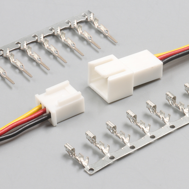 Male and Female 2-12 Pin 2.5mm Pitch Connector Headers and PCB Receptacles