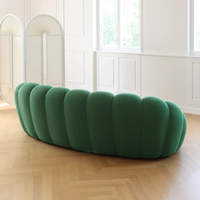 Canapé modulaire gonflable de forme ronde, design unique, avec base en tissu, pour villa