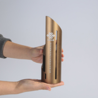 Trophée en verre de cristal cylindrique avec finition polie et impression UV thème de l'amour pour le premier prix ADL 2025 New Design