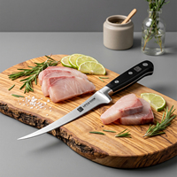 Couteau de boucher de 5,8 pouces pour filet, steak, fruits, saumon, usage domestique, hôtelier, camping, pêche et extérieur