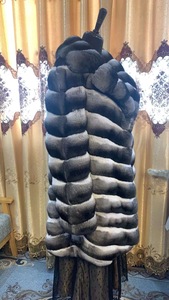 Cappotti di lusso di pellicce splendide per donna <span class=keywords><strong>cappotto</strong></span> di pelliccia di cincillà reale giacca lunga Oversize di cincillà di moda invernale - Product Image 5