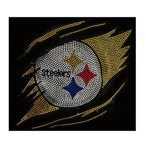 Factory Direct Wholesale Pittsburgh <strong>Terrible</strong> Towel Rhinestone Transfer Customizable Steeler Transfer for T-<strong>shirt</strong> - Product Image 2