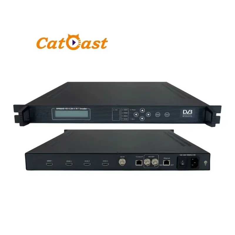 Chipset Enkoding Jepang IPTV Headend 4 In 1 HD H.264 IP Encoder dengan 4 HD MI IP Video Encoder