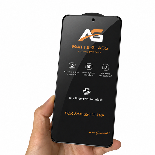 AG Matte Tempered Glass Screen Protector Anti Glare Eye Protection Anti Fingerprint for Samsung S26 / S26 Plus / S26 Ultra