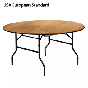 Table pliante en contreplaqué PVC pour événements de mariage, fêtes en plein air, 10 à 12 personnes - Product Image 3