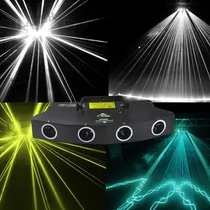 D900W 4 헤드 화이트 빔 7 색 효과 뜨거운 판매 특수 레이저 무대 조명 장비 DJ 디스코 클럽