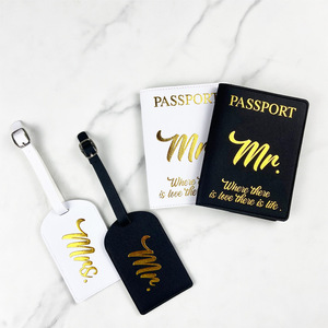 <span class=keywords><strong>Porte</strong></span>-bandes de voyage transfrontalier pour mariage, en cuir PU respirant, avec cordon, logo <span class=keywords><strong>personnalisé</strong></span>, <span class=keywords><strong>porte</strong></span>-étiquette de <span class=keywords><strong>bagage</strong></span> et <span class=keywords><strong>porte</strong></span>-cartes en papier - Product Image 3