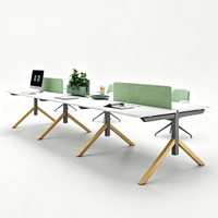 Poste de travail modulaire pour bureau |   Système de bureaux en cubicle pour 1-2-4-6 personnes, table d'ordinateur moderne, réglable en hauteur avec rangement