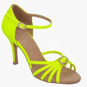 Nouvelle Arrivée Evkoodance – Chaussures <span class=keywords><strong>de</strong></span> <span class=keywords><strong>Danse</strong></span> Professionnelles Personnalisées à Talon <span class=keywords><strong>de</strong></span> 8,5 cm, Jaune Fluorescent, Souples, pour Salsa, Latin, Ballroom et Tango - Product Image 1