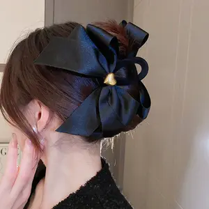 Küçük adedi Mix opsiyonel 6 türleri saç pençe yaylar kadınlar için siyah saç klipleri saç tokalarım inci dekorasyon kelepçe ile