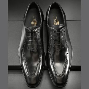 Autumn Winter <b>Men's</b> Business Dress <b>Shoes</b> Round-TOe Casual Soft Leather Oxfords with Soft-soled British Style <b>for</b> <b>Work</b> & Weddings - Product Image 3