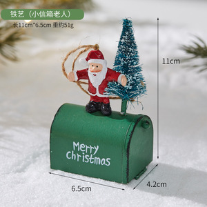 DAMAI vente chaude nouveau chalet de noël boîte aux lettres nouveau Design père noël bonhomme de neige <span class=keywords><strong>lettre</strong></span> boîte pendentif pour la décoration d'arbre de noël - Product Image 5