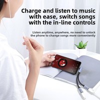 Adaptateur audio pour casque Type-C, convertisseur 2-en-1 de charge et d'audio avec décodeur DAC, compatible avec les téléphones et les ordinateurs