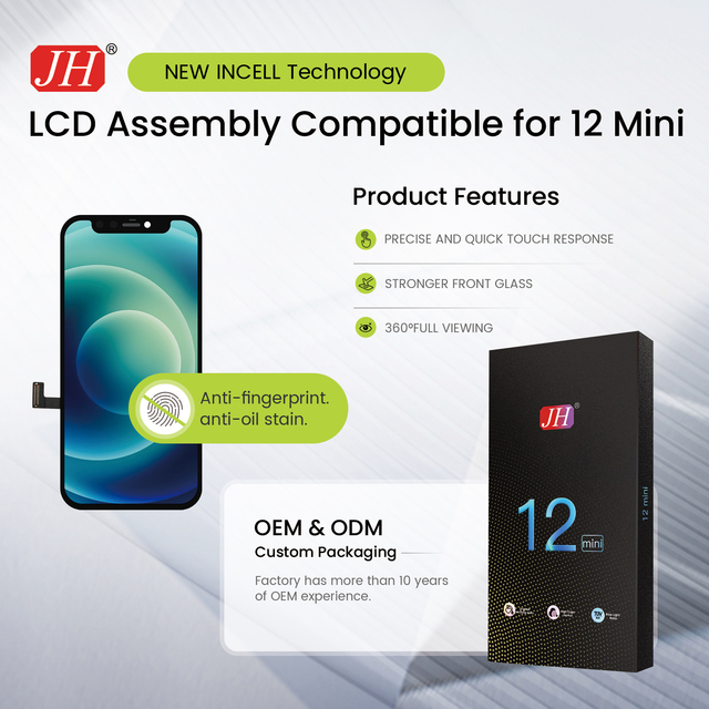 Wholesale JH In-cell TFT FHD LCD Screen for 12 Mini 5.4-inch 1080P High Resolution Replacement High Brightness Repair