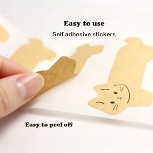 Customized Kraft Paper Die Cutting Animal Shapes <b>Sticker</b> for Organizing School Supplies and Personal Belongings - Product Image 3
