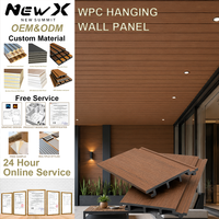 Panneau mural extérieur suspendu en WPC, anti-corrosion, composite bois-plastique, panneaux de bardage sans joint en co-extrusion pour plafond