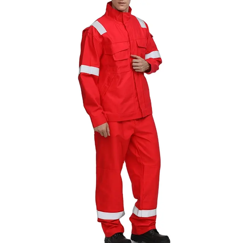 Tùy chỉnh Hi VIS bảo hộ lao động FR phản quang an toàn làm việc quần áo bộ lớp 2/3 ANSI khả năng hiển thị cao hàng hóa áo khoác quần hàn phù hợp với