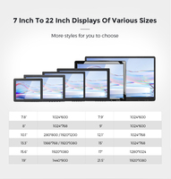 8 9.7 10.1 12 13 pouces lcd écran tactile moniteur industriel de bureau portable lcd moniteur tactile