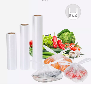 Supermarket Custom <b>Biodegradable</b> Transparent PE HDPE Side Gusset <b>Packaging</b> Shopping Roll Bag for Exhibition - Product Image 1