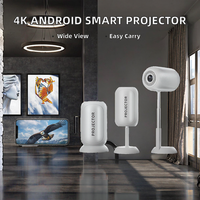 Vente Flash : Projecteur LED Portable à Courte Portée Android 9 TS-6, 240 Ansi Lumens, 720P, 4K, Smart BT5.0, Double Wi-Fi