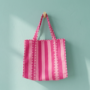 Pink Striped Tote <b>Bags</b> <b>Canvas</b> Tote <b>Bag</b> Open Top Fashionable Design <b>Bags</b> for Women <b>Large</b> Shopping <b>Bags</b> Shoulder <b>Bags</b> - Product Image 1